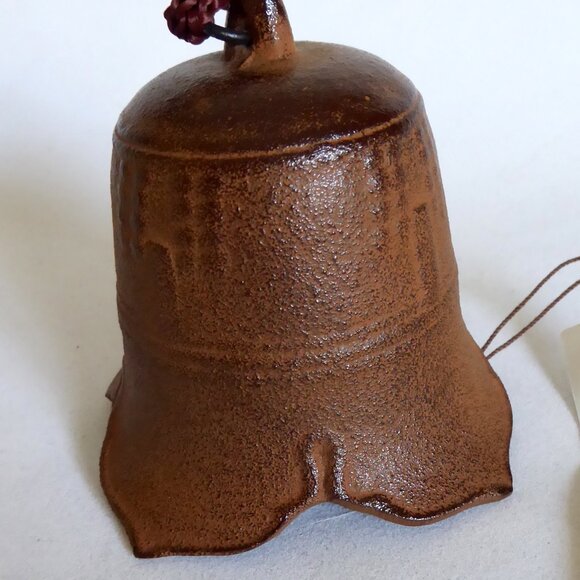 VINTAGE NEW TRADITIONAL JAPANESE NANBU CAST IRON FURIN TEMPLE BELL WIND CHIME - Picture 9 of 10